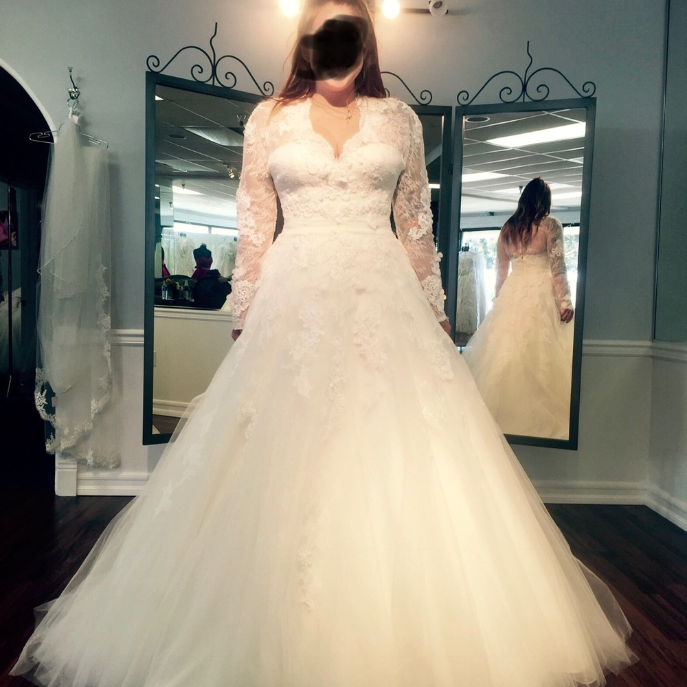 Pronovias long sleeve wedding dress